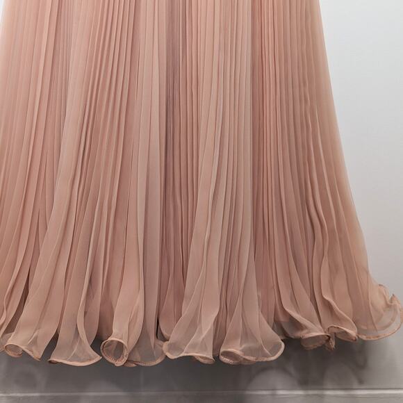 70's Accordion Pleated Maxi Dress - Picture 3 of 7